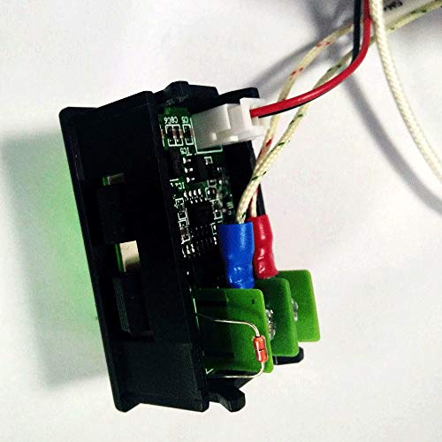DICPOLIA LED DC12V Thermocouple K Type -30~800℃ High Temperature Digital Thermometer,Indoor Outdoor Thermometer Digital Hygromete,Weather Thermometer Monitor for Home,Car,Office,Room (Green)