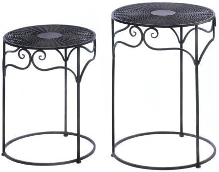 Umber Wicker Round Nesting Tables