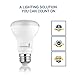 Hyperikon BR20 LED Bulb Dimmable, 8W (50W Equivalent), 3000K (Soft White Glow), CRI 90+, Wide Flood Light Bulb, Medium Base (E26), UL & Energy Star - Great for Kitchen, Family Room, Bathroom (6 Pack)