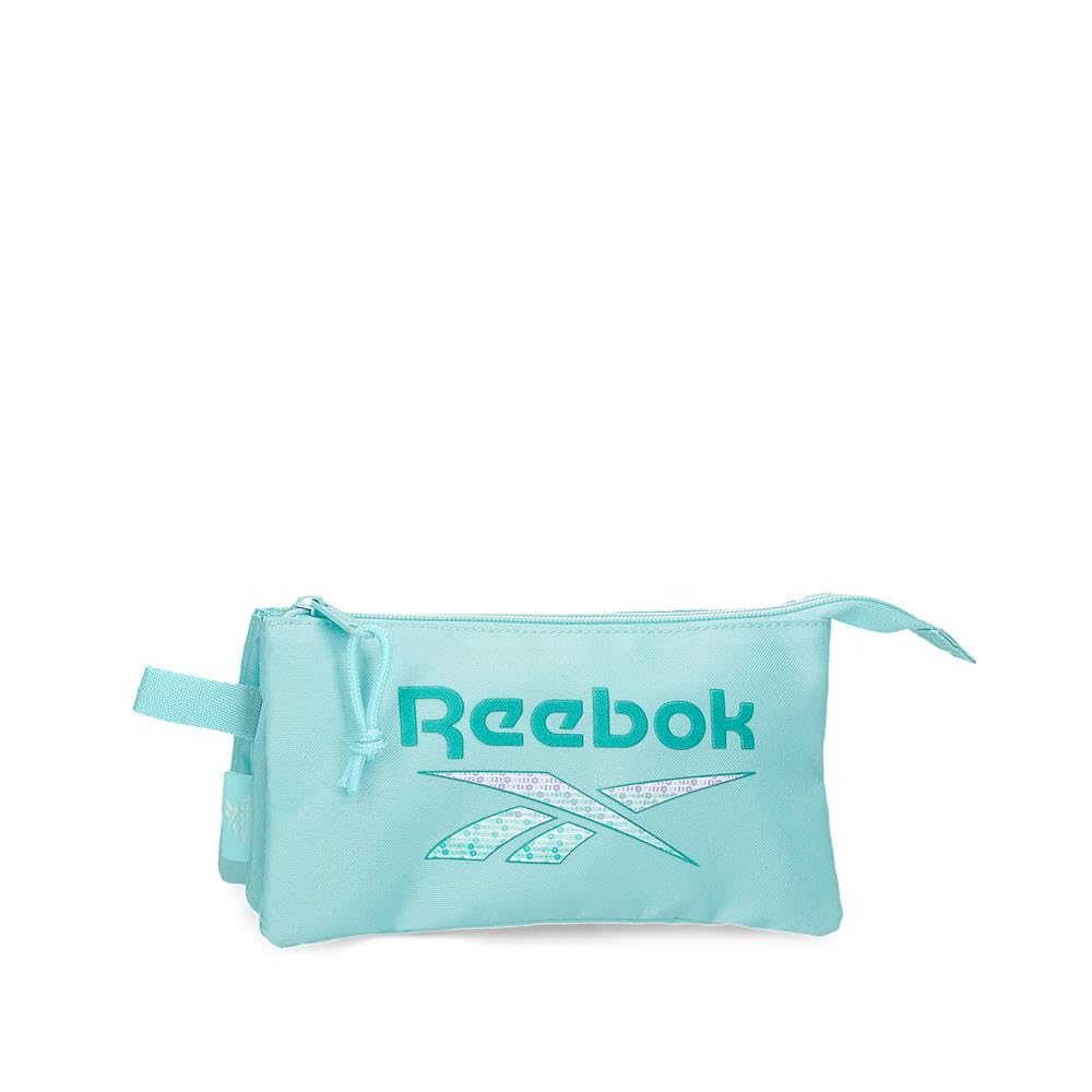 Reebok Ann Blue Pencil Case, 3 Compartments, 22 x 12 x 5 cm, Polyester