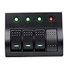Boddenly-Digital-Voltmeter-4-Gang-Marine-Boat-Car-Switch-Panel-Toggle-Switches-Water-resistant-Enclosed-Rocker-Switch