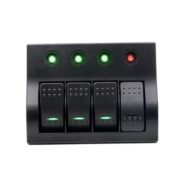 Boddenly-Digital-Voltmeter-4-Gang-Marine-Boat-Car-Switch-Panel-Toggle-Switches-Water-resistant-Enclosed-Rocker-Switch