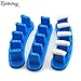 Rolabling 3 pcs False Nail Art Tips Practice Display Stand Tool with 10 pcs False Nail Tips for Gel Nail Polish DIY Nail Training Tools (Blue)