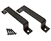Sliding Barn Door Handle Pull Set | Black Steel or Stainless Steel | Screws Included