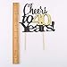 LVEUD Black Font Golden Numbers Cheers to 40 Years Happy Birthday Cake Topper -Wedding,Anniversary,Birthday Party Decorations (40th)