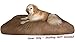 Dogbed4less DIY Pet Bed Pillow Brown Microsuede Duvet Cover and Waterproof Internal case for Dog at 55X37X4 Inch - Covers only