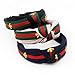 Red Green Stripe Headbands for Women - Hair Hoops with Bee Animal - Cross Knot Hairbands with Cloth Wrapped for Girls - 3Pcs (Bee Animal Style)