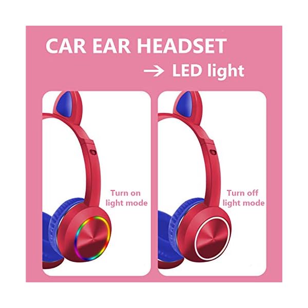 Cat-Ear-LED-Light-Up-Bluetooth-Headsets-with-MicNoise-Cancelling-Wireless-Headphones-Hands-Free-Headset-for-Children-Boys-Girls-Light-Blue Kids Headphones,Cat Ear LED Light Up Bluetooth Headsets with Mic,Noise Cancelling Wireless Headphones Hands Free Headset…