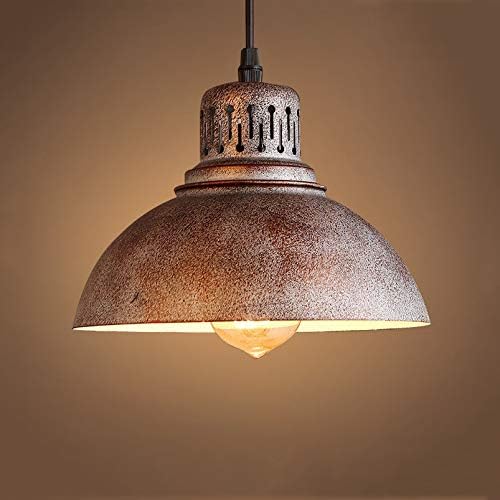 Hdmy Loft Industrial Pendant Lamp Diameter:21.5cm Retro Nostalgic Wrought Iron Personality Lid Ceiling Light Adjustable Suspension Light Coffee Restaurant Internet Bar Clothing Barbecue Hot Pot Restau