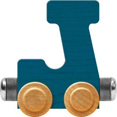 NameTrain Bright Letter Car J - Made in USA (Blue)