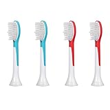 4 pcs Replacement Brush Heads Compatible with Philips Sonicare Kids Small Electric Toothbrush, Fully Compatible With All Sonicare for Kids Models - Model HX-6044 - by FolksCare(TM)