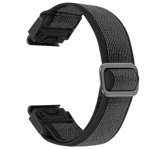 BTTNG Elastic Strap Compatible with Garmin Fenix 7/7 Pro/Fenix 6/6 Pro/Fenix 5/5 Plus, 22mm Quick Fit Nylon Elastic Wristband for Garmin Forerunner 965/955/945/935/Epix 2/Quatix 5/6/7