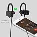 moniko Bluetooth Headphones Bluetooth 4.1 Best Wireless Earphones Sports Stereo Earbuds with Mic IPX4 Waterproof Headsets Noise Canceling Headsets Sweatproof Earbuds for IPhone Android Samsung(Black)
