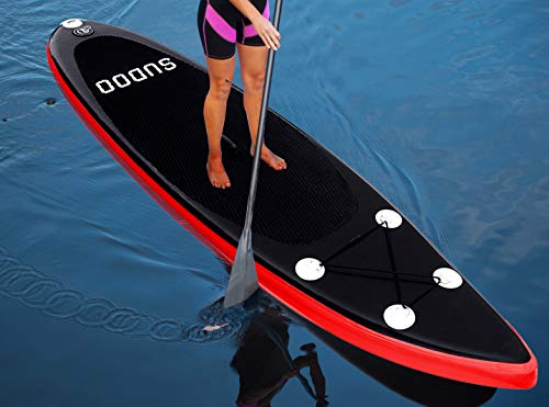 Inflatable SUP Stand Up Paddle Board Paddle(6 in Thick) Universal Accessories Wide Stance w/Bottom Fin Paddling Surf Control | Non-Slip Deck | Adjustable Paddle | Hand Pump (Limited Edition) - Thumbnail 7