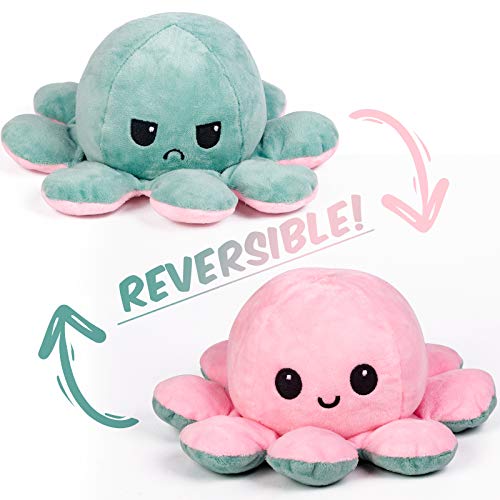 Thedttoy Reversible Octopus Plüsch Soft Toys Doppelseitige Flip Mood Reversible Octopus Plüsch Kuscheltiere Puppe…