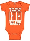 Funny Cute Baby Boy & Baby Girl Clothes | Handmade Bodysuits by Aiden's Corner | 9 Months On The Inside