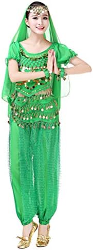 Women's Belly Dance Dress Set Sequins Fringe Tassels Halloween Carnival Costume (2pcs / 3pcs / 4pcs / 5pcs)