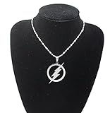 Cosplaywho Superhero The Flash Pendant Necklace (Silver Color)