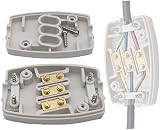 TRLREQ 2Pcs 3 Terminal Electrical Cable Junction Box 13A 250V White view 6
