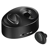 True Wireless Bluetooth Earbuds for Business and Music Sharing, Mykit In-Ear Earphones Super Stereo Noise Cancelling Mic Comfortable for iPhone 7 Plus Samsung Galaxy S7 iPad Android IOS (Black)