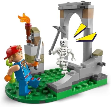 Fortnite Das Lager von Schali und der Zündkerzenkünstlerin Gaming Spielzeug - Vorratslama und Wolf - 3 Minifiguren & Lagerfeuer - Gamer Geschenk für Jungen, Mädchen und Fans ab 7 Jahren - 77075