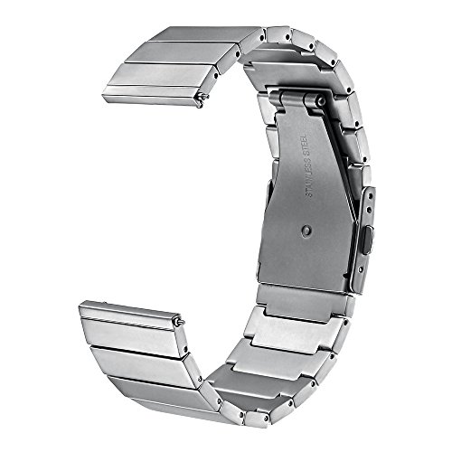 Gear S3 Frontier Band / Classic Watch Band,VIGOSS Solid Stainless Steel Metal Link Bracelet Replacement Strap for Samsung S3 Classic and Frontier Smart Watch Fitness - Silver (NOT FIT S2 & S2 Classic)