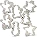 Ann Clark Cookie Cutters 7-Piece Mini Christmas Cookie Cutter Set with Recipe Booklet, Mini Christmas Tree, Mini Snowman, Mini Angel, Mini Mitten, and More