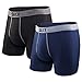 SAXX Men's Set of 2 (two) Platinum Boxer Briefs SXBB41F - Color: Black and Navy; Size: Large; Essential Colors for Daily Use