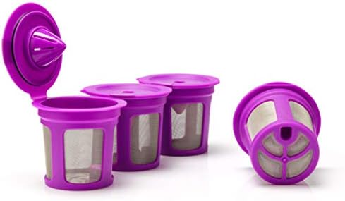 jiheousty Refillable Coffee Filter Cup Reusable Coffee Pod Filled Capsule Compatible With Keurig 2.0 1.0 K Cup Coffee Makers