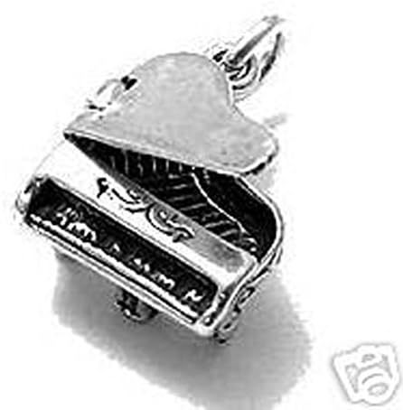 Sandra Creative Design Silver-tone 3D Grand Piano Charm