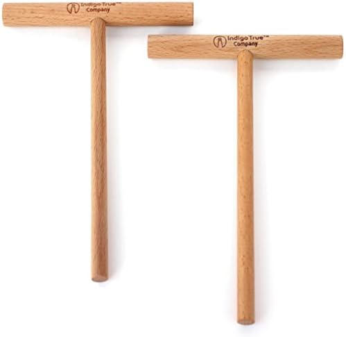 The ORIGINAL Crepe Spreader Set - 2 Pieces (5" Crepe Spreader) Convenient Size to Fit Large or Medium Crepe Pan Maker | All Natural Beechwood Construction only From Indigo True Company