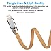 Nylsem Cell Phone Charger Cable 6 Feet Fast Charging and Syncing Cable Compatible iPhone and More(3 Pack)(Gold)