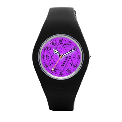 Womens Silicone Watches Goth Occult Black Rubber Watches