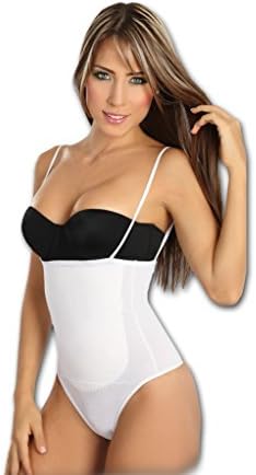 Women's Faja Top Less Half Back Body Shaper Thong with Latex