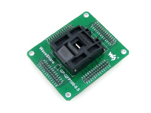 Waveshare GP-QFP100-0.5 QFP100 TQFP100 LQFP100 IC51-1004-809 IC Test Socket Programming Adapter 0.5mm Pitch