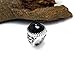 OAKKY 316l Stainless Steel Classical Exquisite Animal Pattern Black Agate Rings Size 10