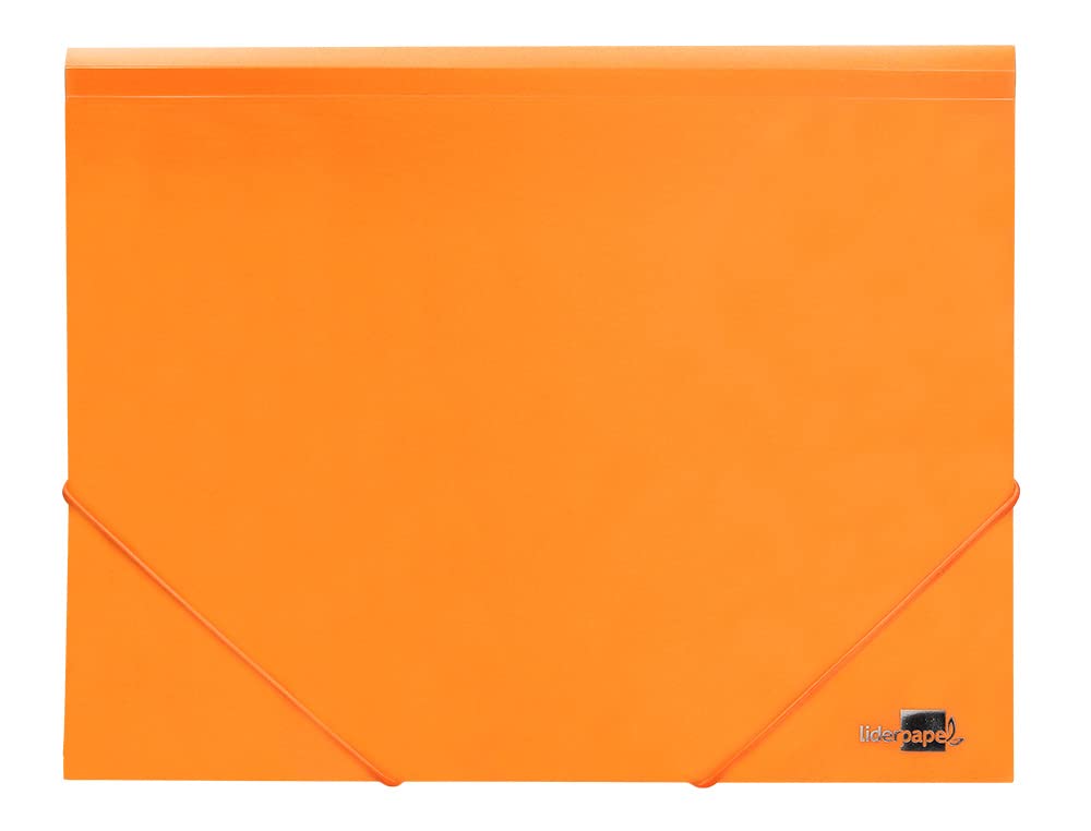 Folder liderpapel Rubber Flaps Polypropylene din a4 Orange fluor Opaque