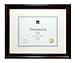 kieragrace Lucy Document Frame, 11 by 14-Inch, Matted to 8.5 by 11-Inch, Dark Brown with Gold Beading