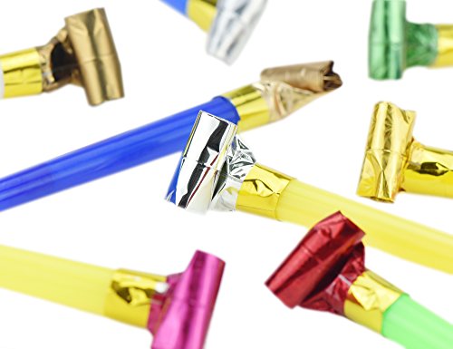 FiveSeasonStuff 20 Pcs 5.1'' (13cm) Birthday Party Musical Blowouts (Princess)/Blowers/Noisemakers/Whistles, Assorted Colour, Birthday Party Favors Supplies - Thumbnail 3