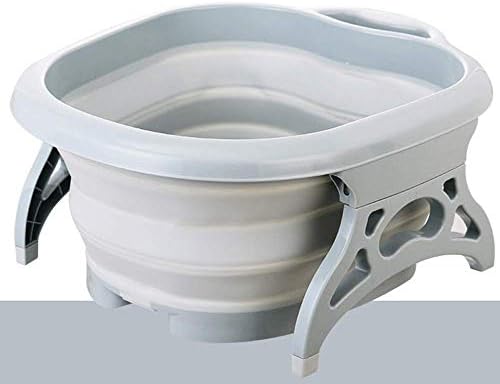 ChenFang Thick Foot Bath Barrel Massage Folding Foam Foot Barrel Foot Bath Plastic Foot Bath Barrel Footbath Female Small Household high Barrel (Color : Green)