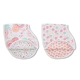 aden + anais Classic Burpy Bib, Tea Collection, 100% Cotton Muslin, Soft Absorbent 4 Layers, Multi-Use Burp Cloth and Bib, 22.5