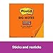 Post-it Super Sticky Big Notes, 15in x 15 in, 1 Pad, 2X The Sticking Power, Neon Orange (BN15)