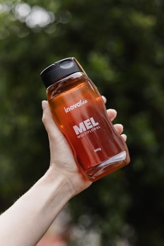 Mel Puro 100% Natural 560g | Bisnaga Upside Down com sistema Corta-Pingo | Embalagem sem Desperdício | Mel Multifloral Artesanal | Produção Sustentável