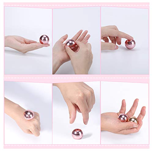 CaLeQi Desktop Ball Transfer Gyro Aluminum Alloy Kinetic Desk Toy Stress Relief Office Executive Gadgets Metal Ball Full Disassembly Rotary Decompression Toy-Small