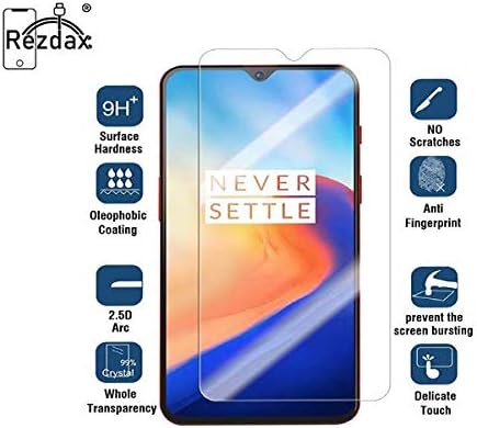 Rezdax Tempered Glass Screen Protector For Oneplus 6T (Transparent)