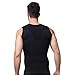 JIAO MIAO Mens Slimming Waist Body Shaper Vest Shirt,T390Black-L