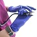 AMMEX Indigo Nitrile Disposable Exam Gloves, 3 Mil, Latex & Powder Free, Food-Safe, Textured, Non-Sterile, Large, Box of 100