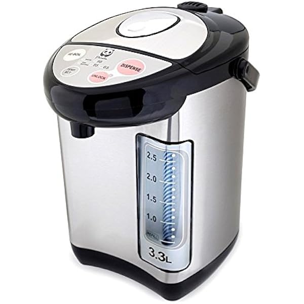 Panda Electric Hot Water Boiler and Warmer, Hot Water Dispenser, 304  Stainless Steel Interior (Stainless Steel/Black, 3.3 Liter) : Amazon.ca:  Home