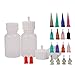 XMASIR Multi Purpose Precision Applicator Bottles, 1 Oz. Glue Squeeze Bottle Set with 2 Caps and 16 Needle Tips for Oil, Liquids, Paint Quilling Craft