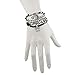 LUX ACCESSORIES Punk Rock Skulls BFF Best Friends Forever Arm Candy Set (5pc)